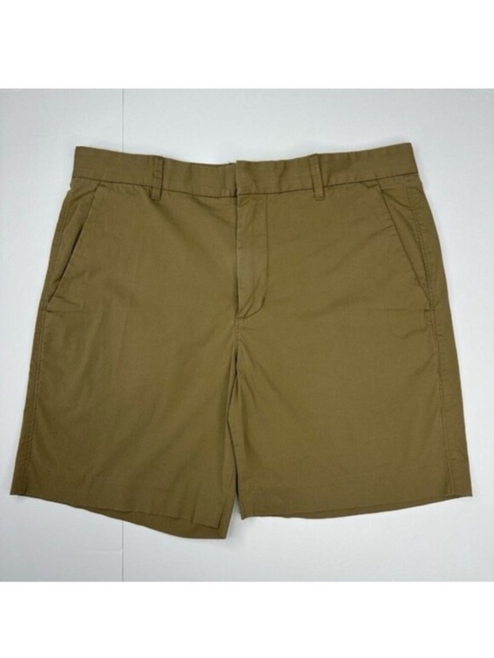 Everlane Mens Performance Chino Shorts Brown Cotton Stretch 7 Inch Inseam W32-34